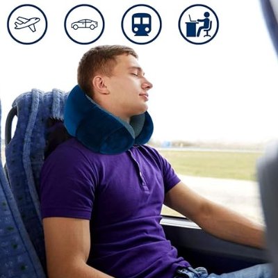 NeckRelaxingPillow™ - Bleu - Intérieur Design Auto